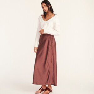 J. Crew Wrap slip skirt in polka dot